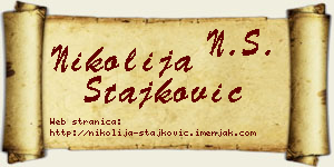 Nikolija Stajković vizit kartica